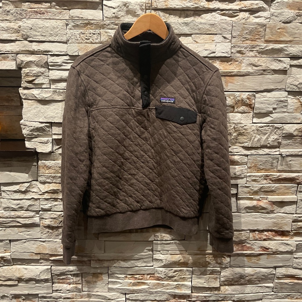 Patagonia Men’s Organic Cotton Quilt Snap- T Pullover , Color Brown, Size XXS - Picture 2 of 7